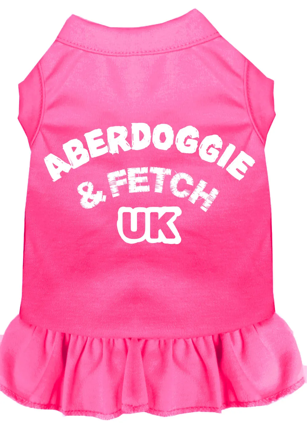 Aberdoggie Uk Screen Print Dress Bright Pink Med