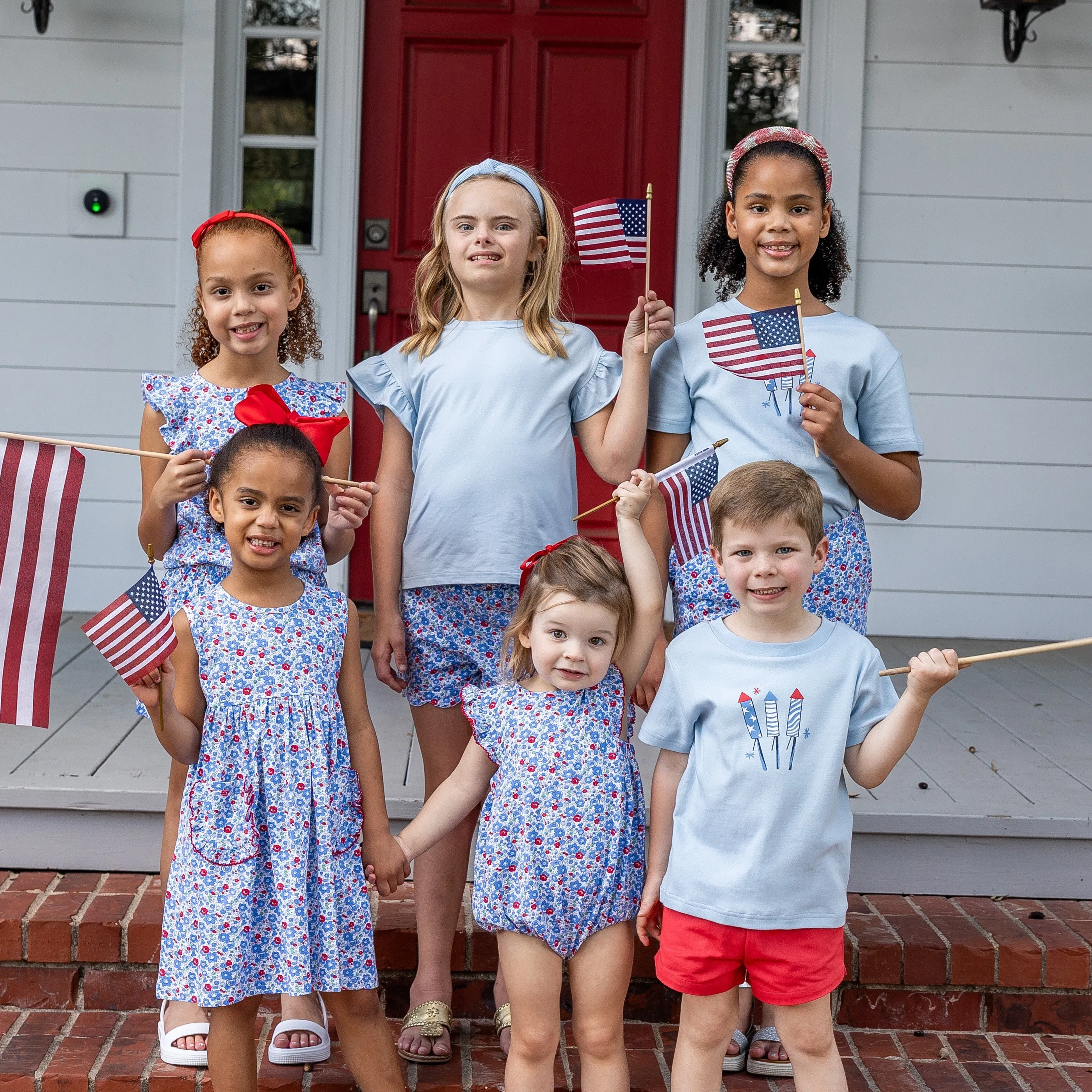 Alicen Girls Bubble - Patriotic Blooms