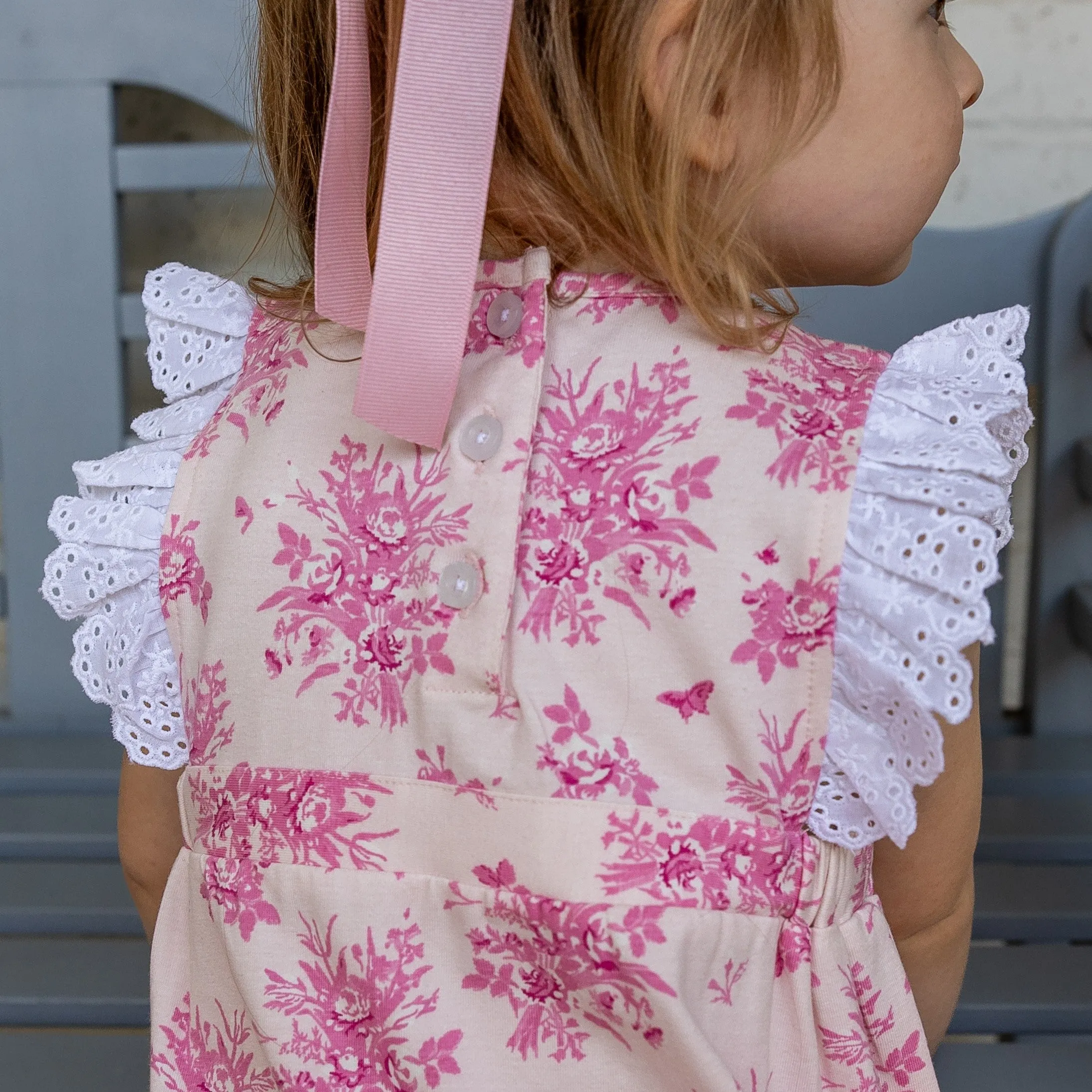 Alicen Girls Bubble - Pink Vintage Floral