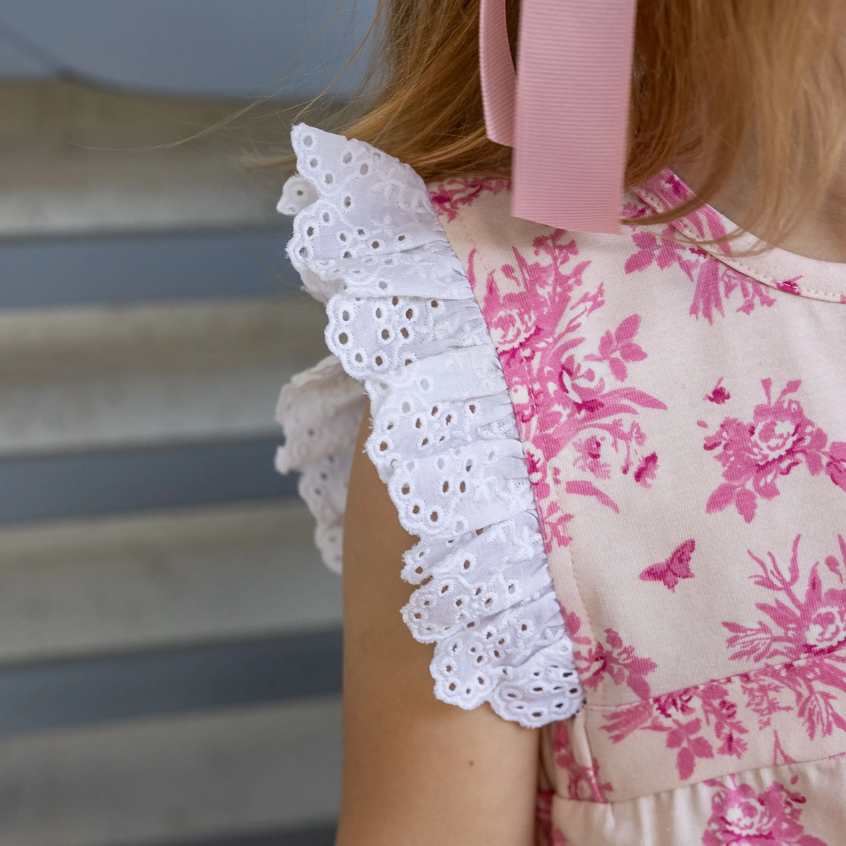 Alicen Girls Bubble - Pink Vintage Floral
