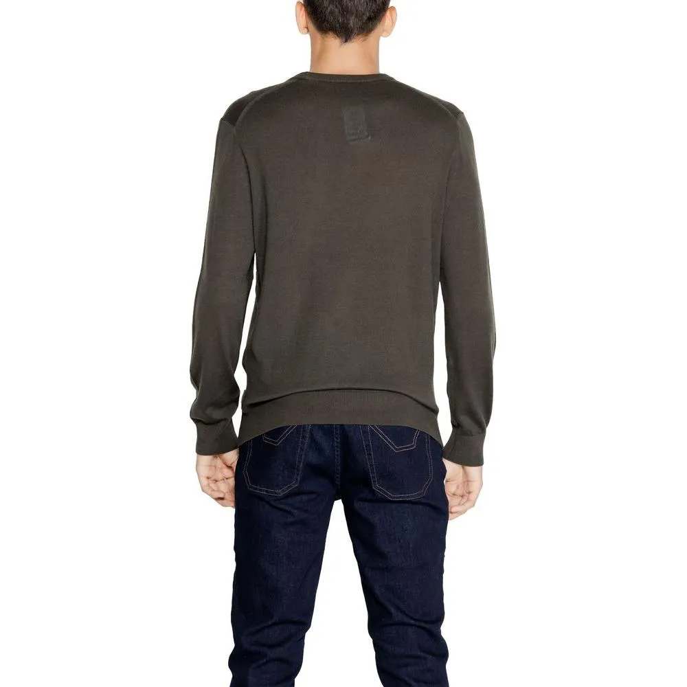 Armani Exchange Green Wool Sweater