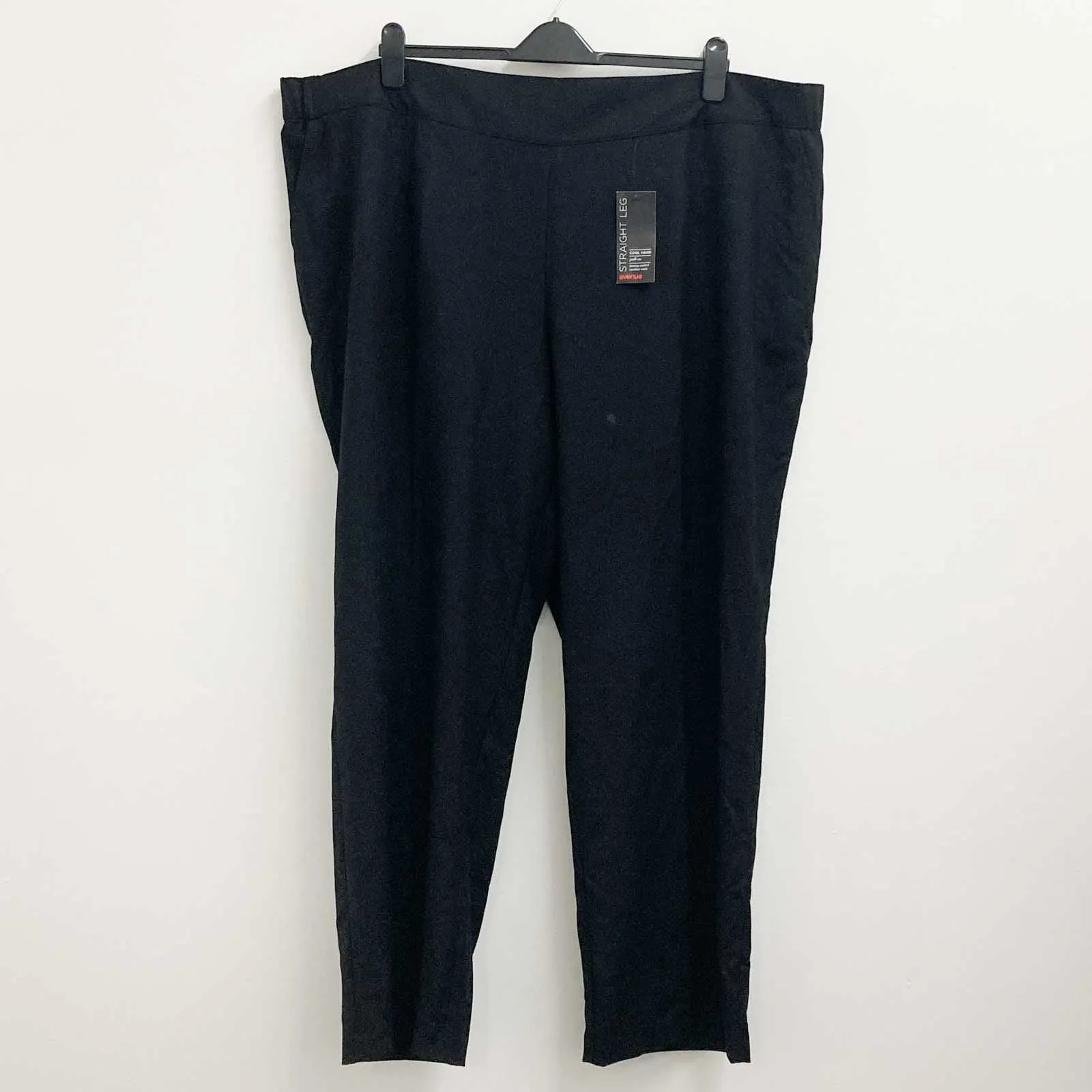 Avenue Black Straight Leg Trousers UK 28 Tall
