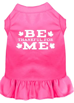 Be Thankful For Me Screen Print Dress Bright Pink Lg