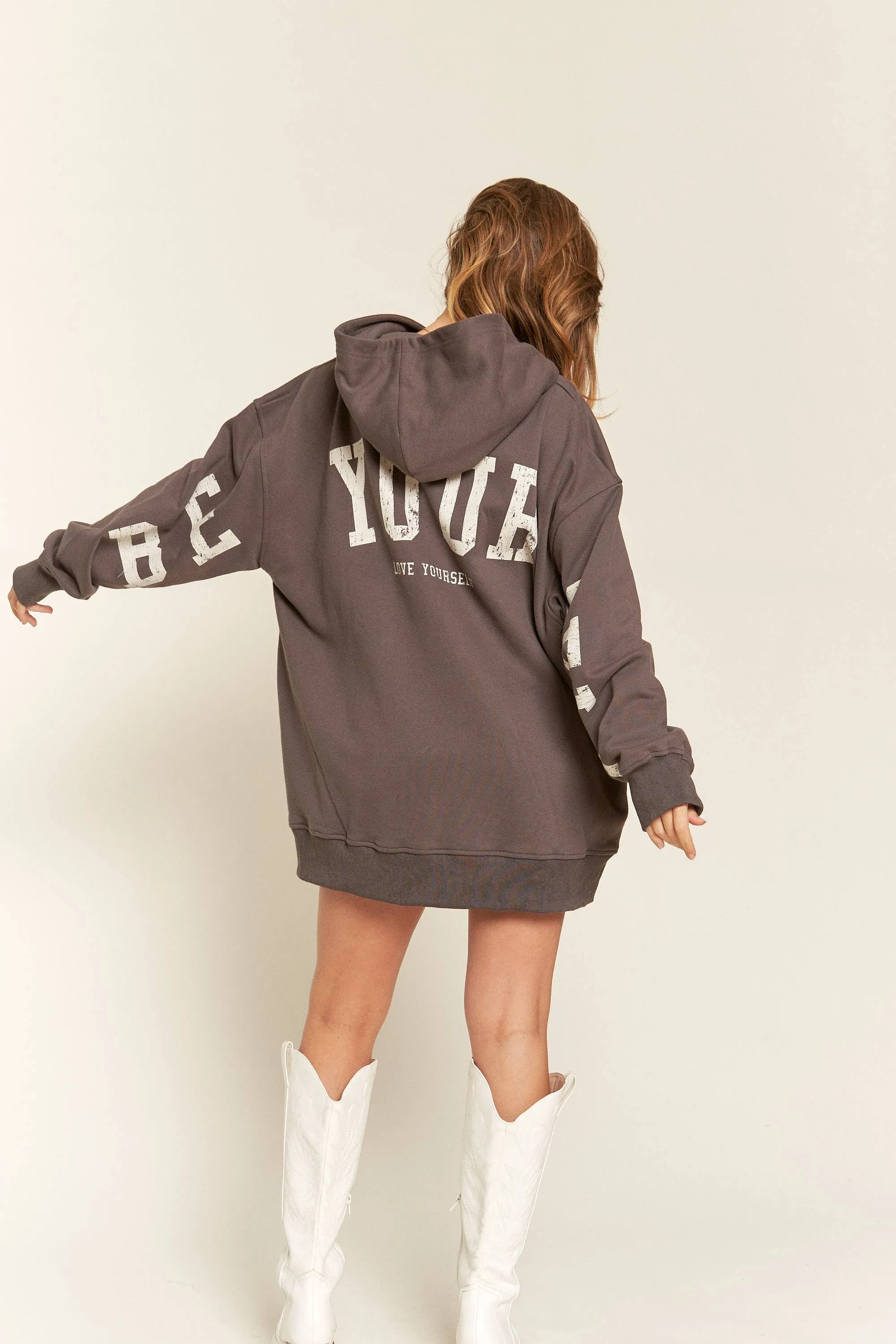 Be Yourself Hoodie Oversized Sweatshirt