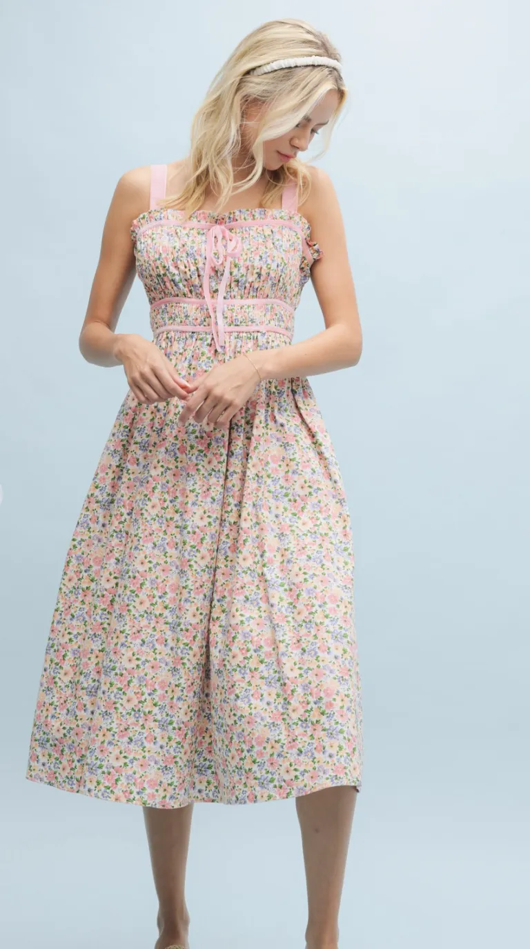 Beautiful Floral Mid Dress