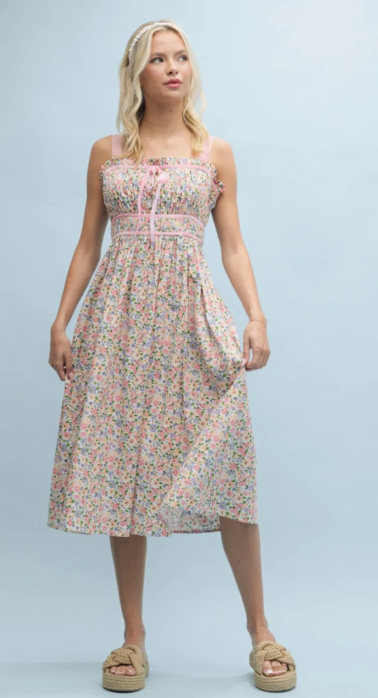 Beautiful Floral Mid Dress