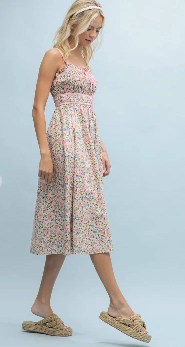 Beautiful Floral Mid Dress