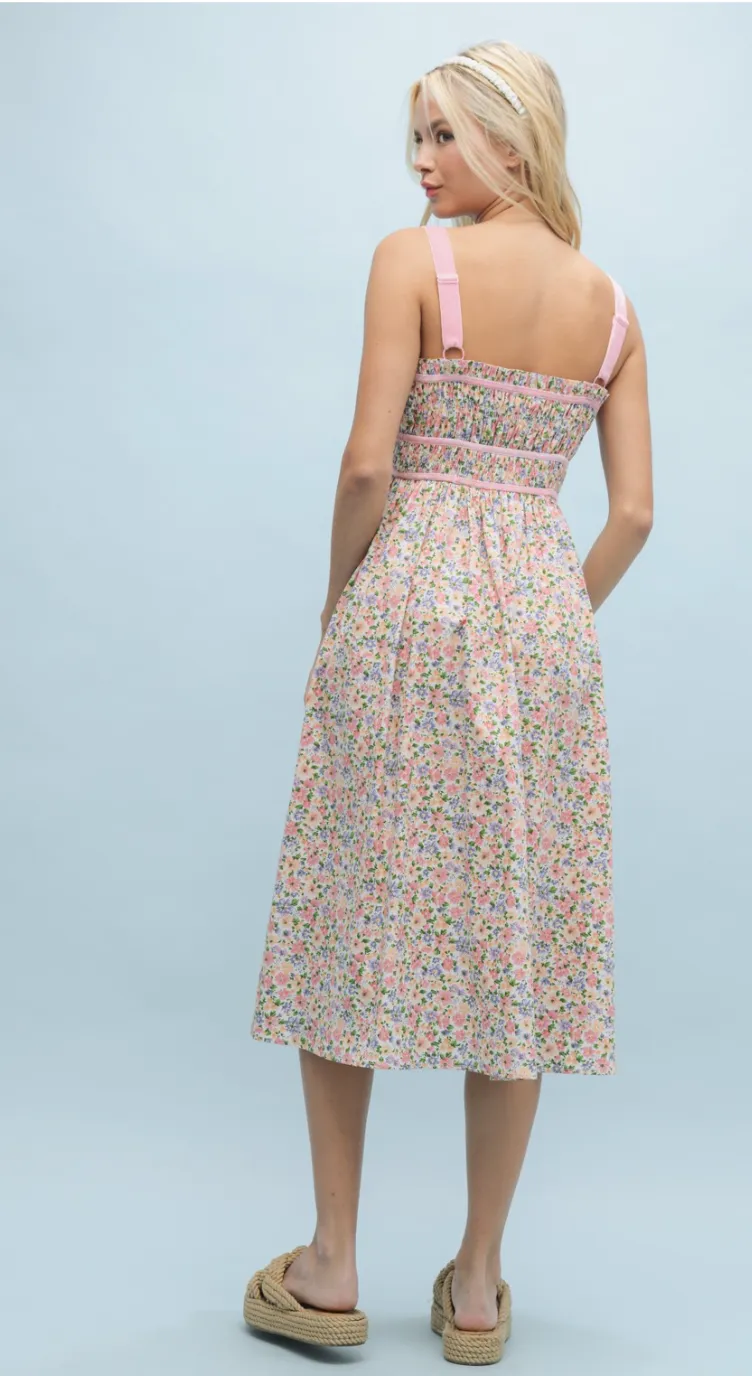 Beautiful Floral Mid Dress