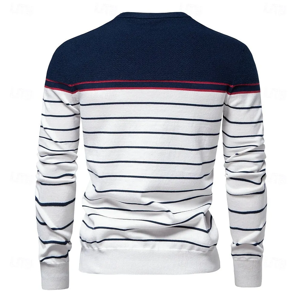 Block Striped Knitwear Pullover Sweater