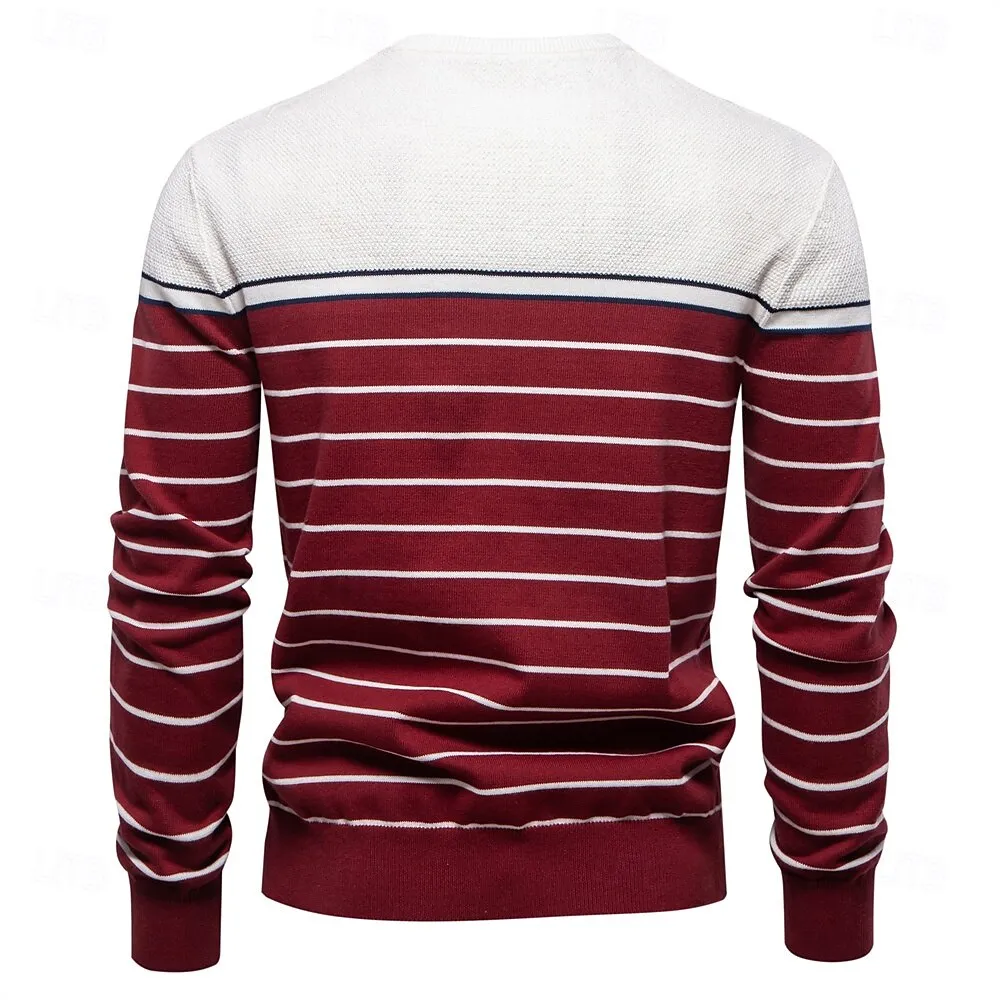 Block Striped Knitwear Pullover Sweater