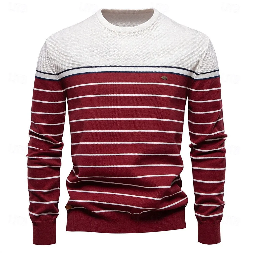 Block Striped Knitwear Pullover Sweater