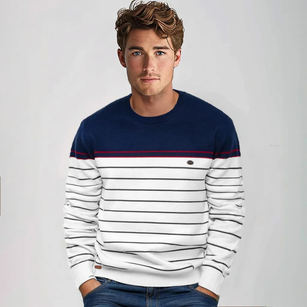 Block Striped Knitwear Pullover Sweater