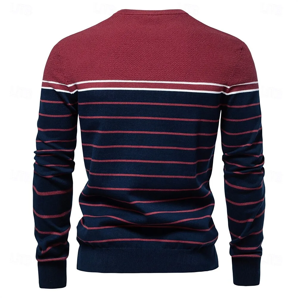 Block Striped Knitwear Pullover Sweater