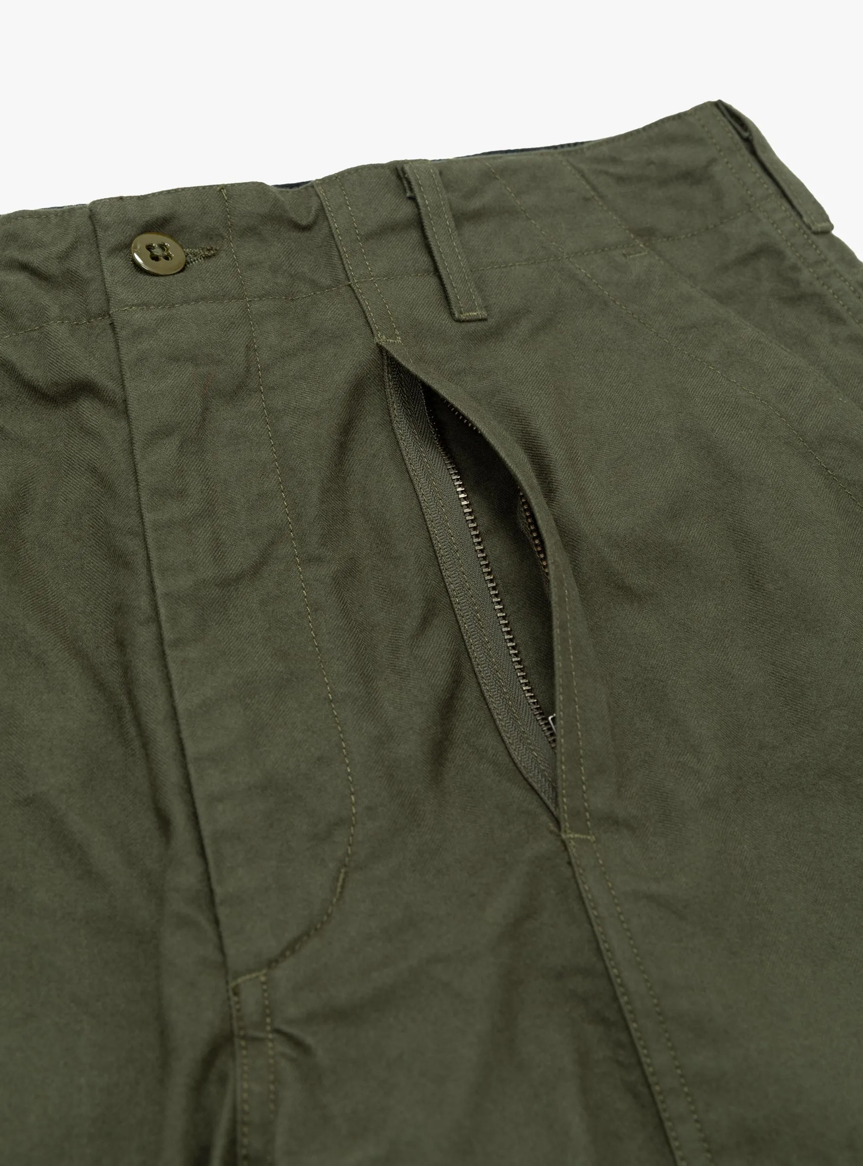 Brushed Herringbone Fatigue Pant Olive