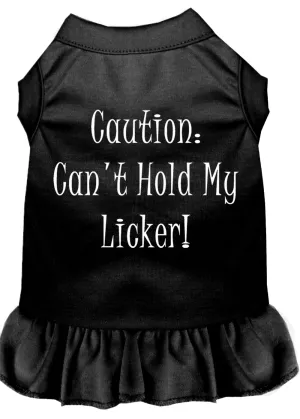 Can't Hold My Licker Screen Print Dress Black Xxl