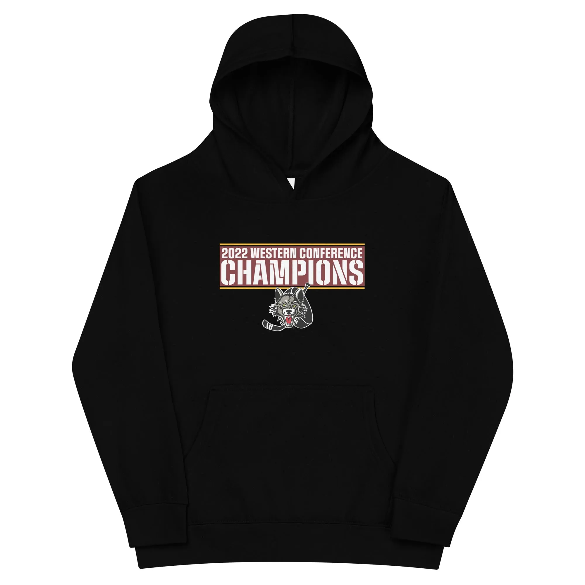 Chicago Wolves 2022 Western Conference Champions Youth Pullover Hoodie
