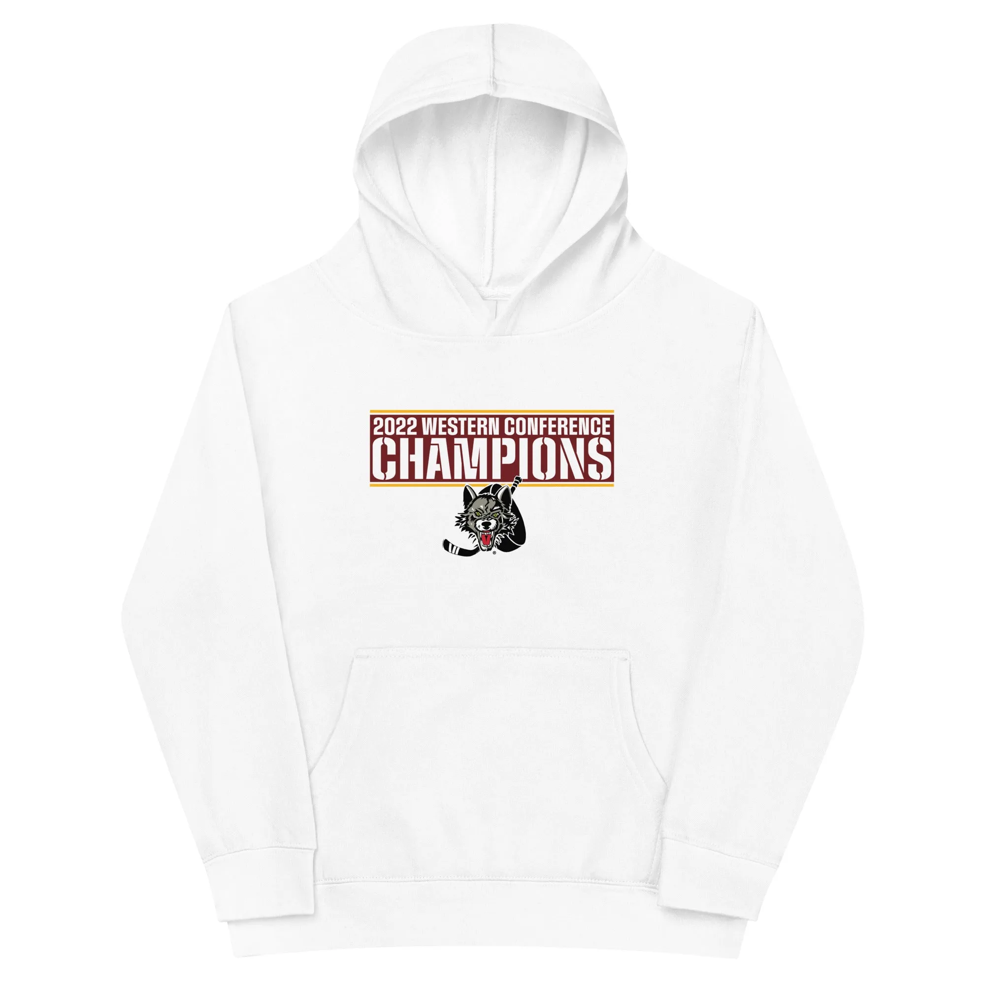 Chicago Wolves 2022 Western Conference Champions Youth Pullover Hoodie