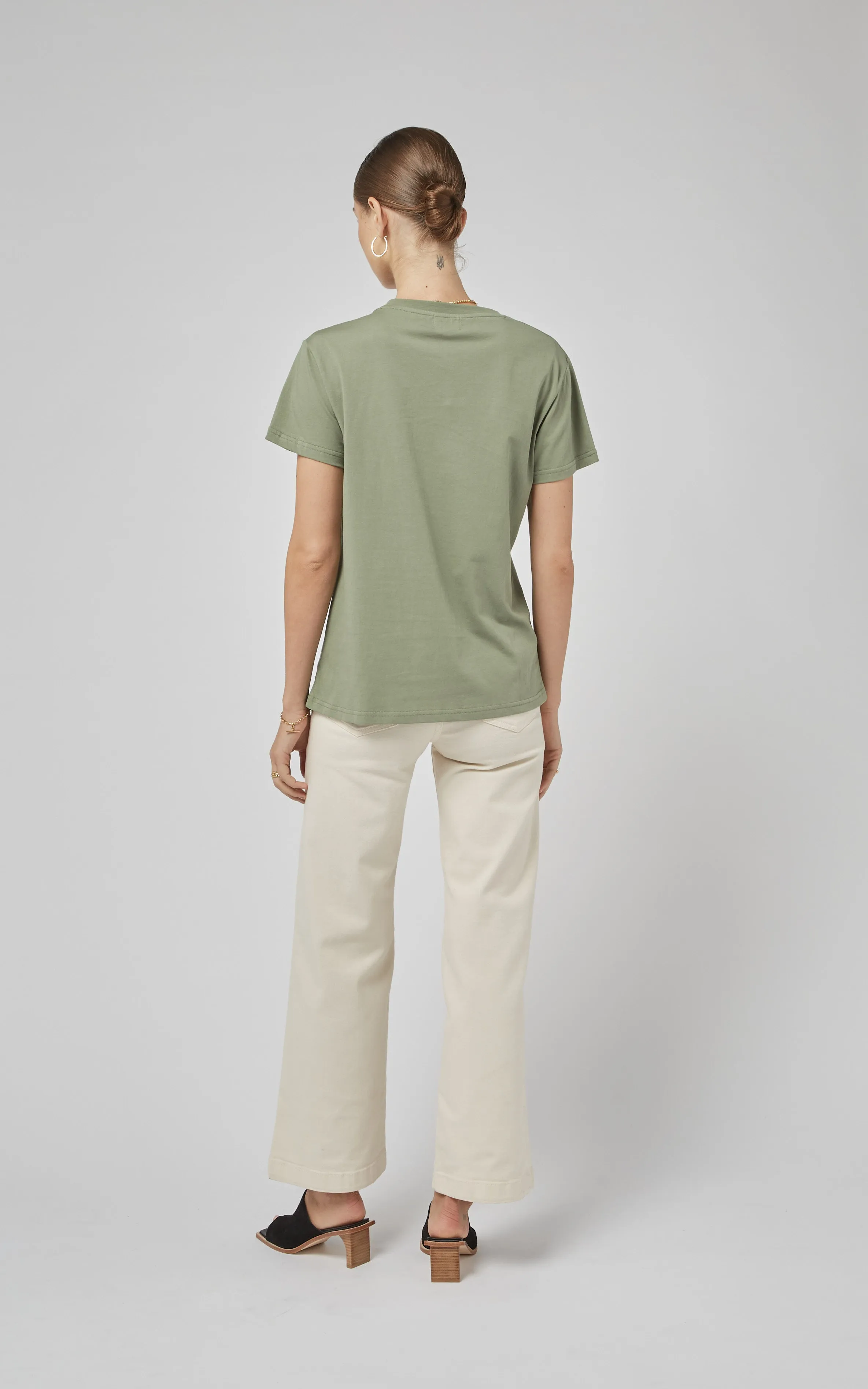 Clare Oil Green Printed Tee