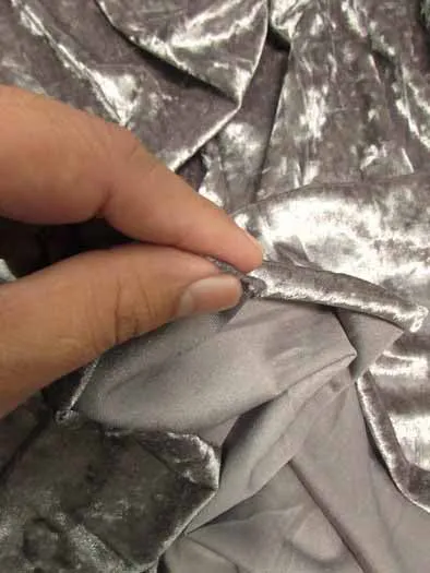 Crushed Stretch Velvet Costume Fabric / Platinum / Sold By The Yard