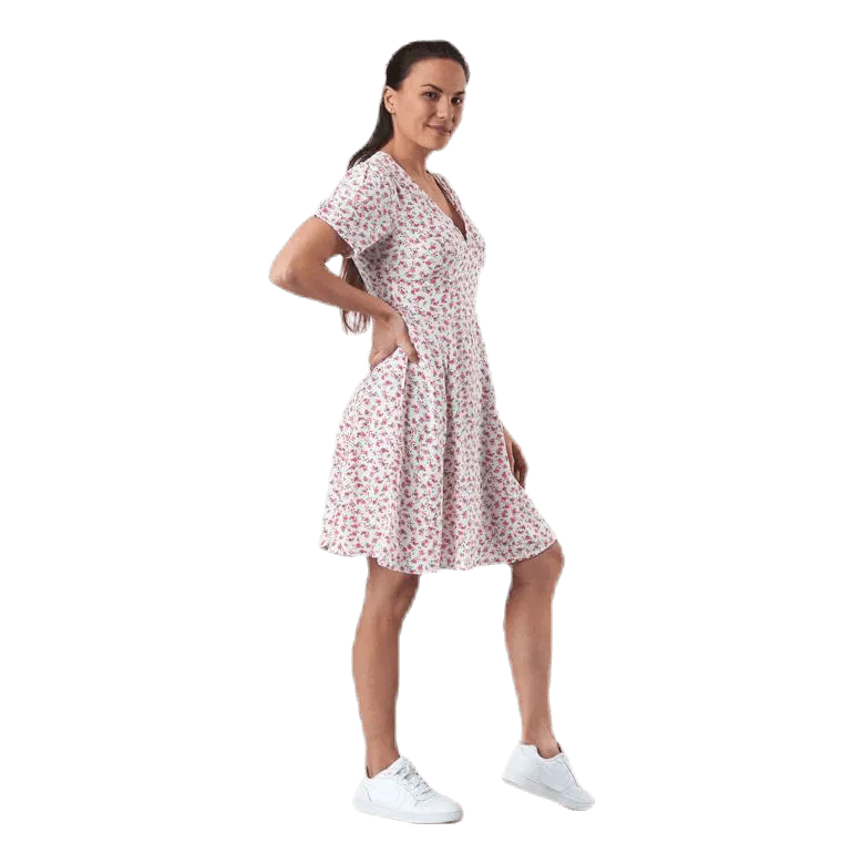 Davie Ss Short Dress Wvn White