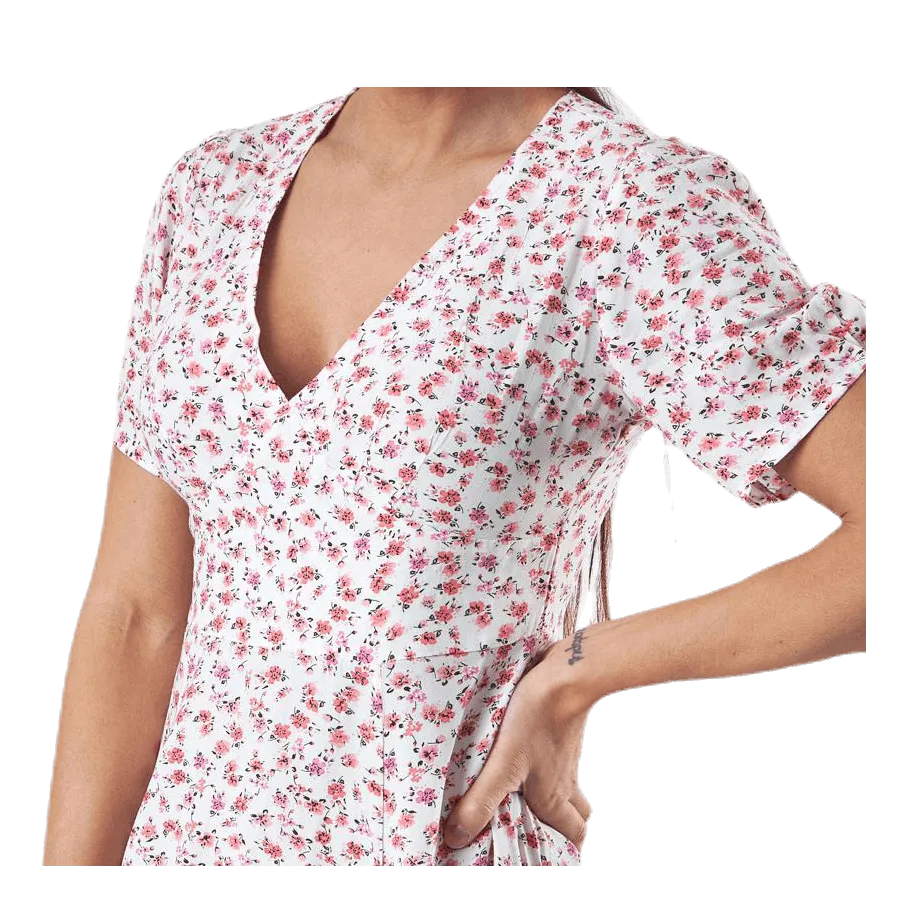Davie Ss Short Dress Wvn White