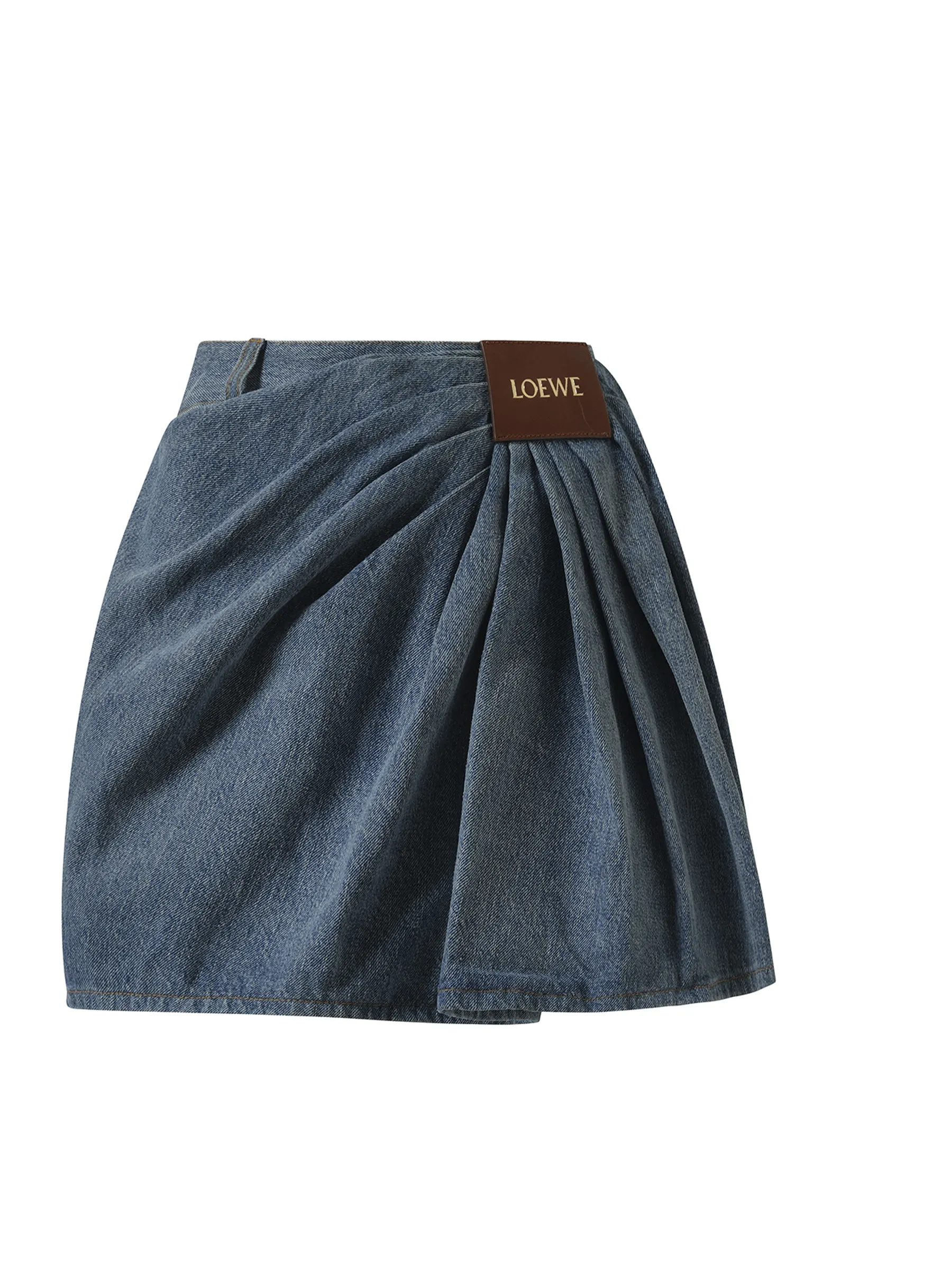Draped Skirt in Indigo Blue