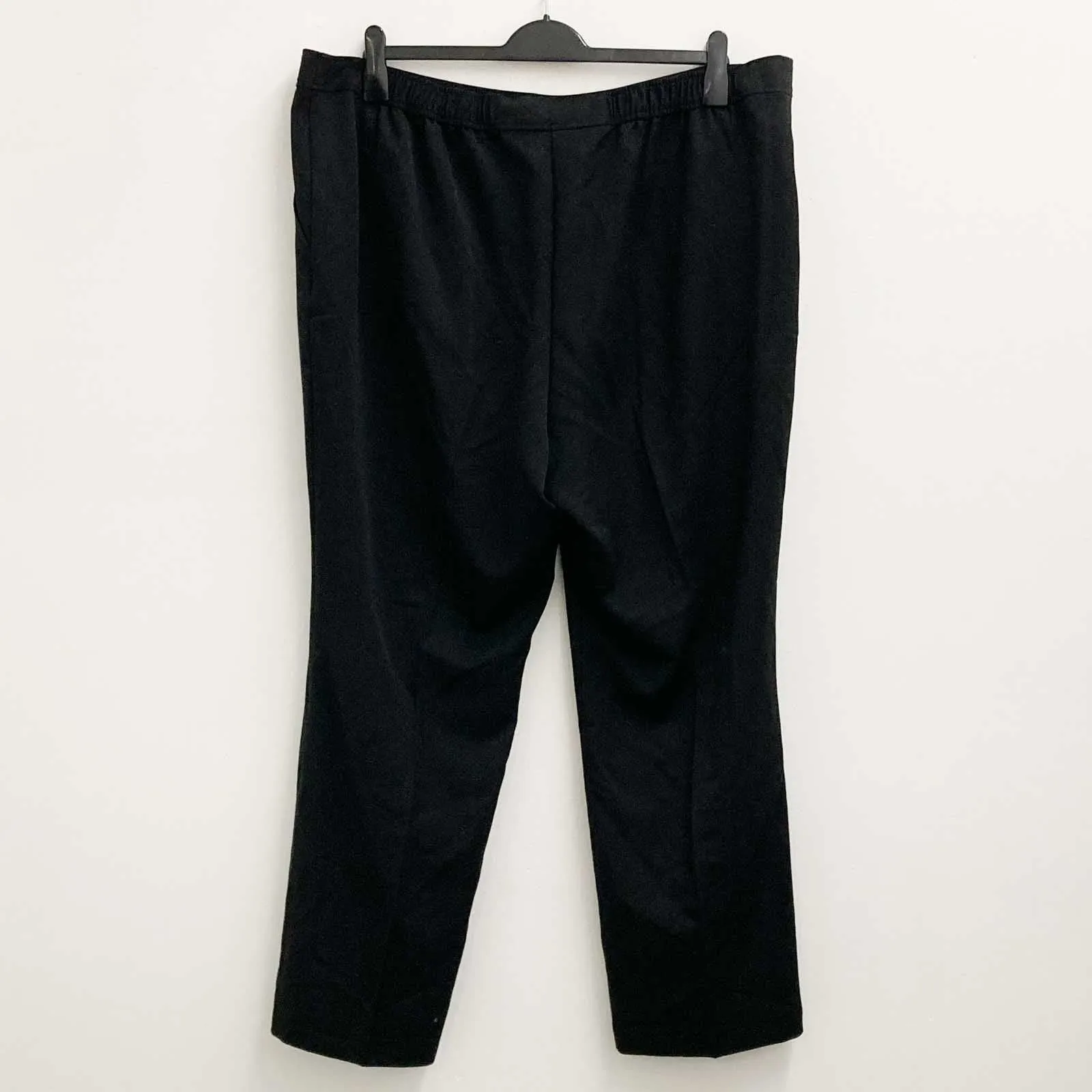Evans Trousers UK 24R Black Straight Leg