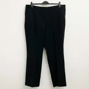 Evans Trousers UK 24R Black Straight Leg