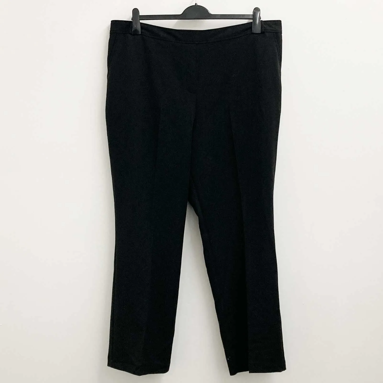 Evans Trousers UK 24R Black Straight Leg