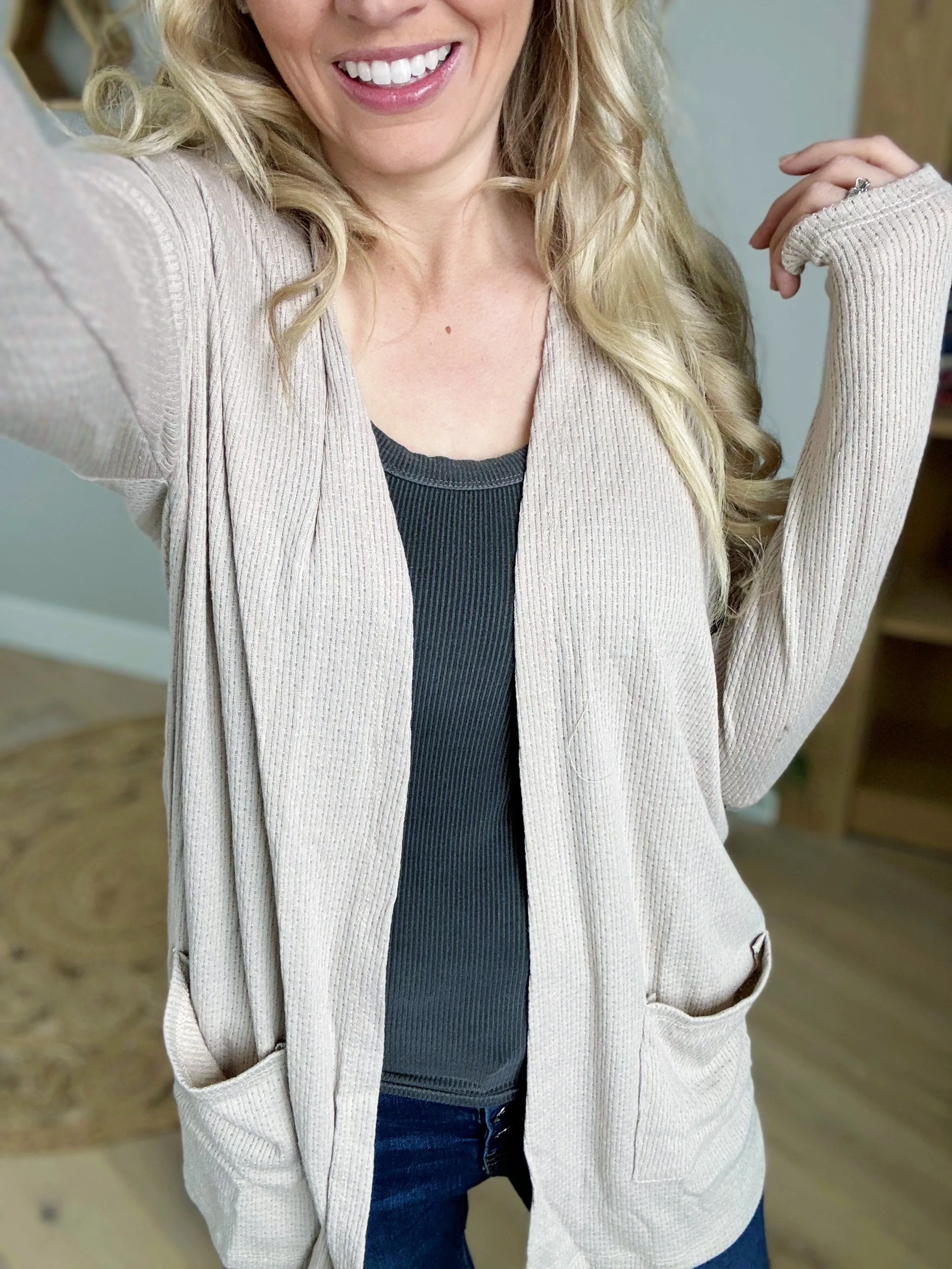 Experiences Cardigan in Taupe (SALE)