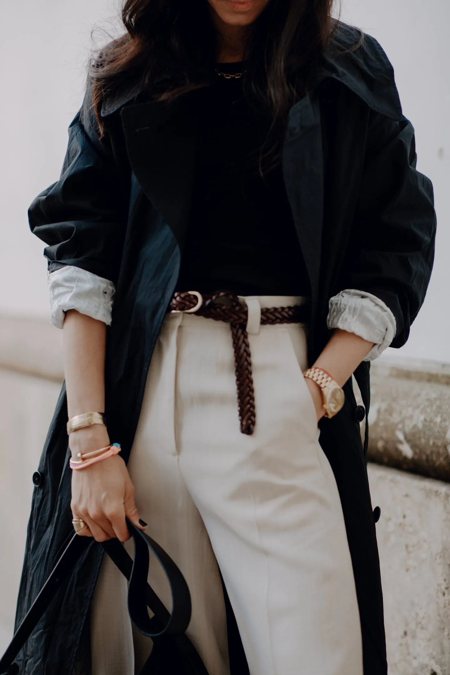 Flat Front Tailored Trouser offwhite