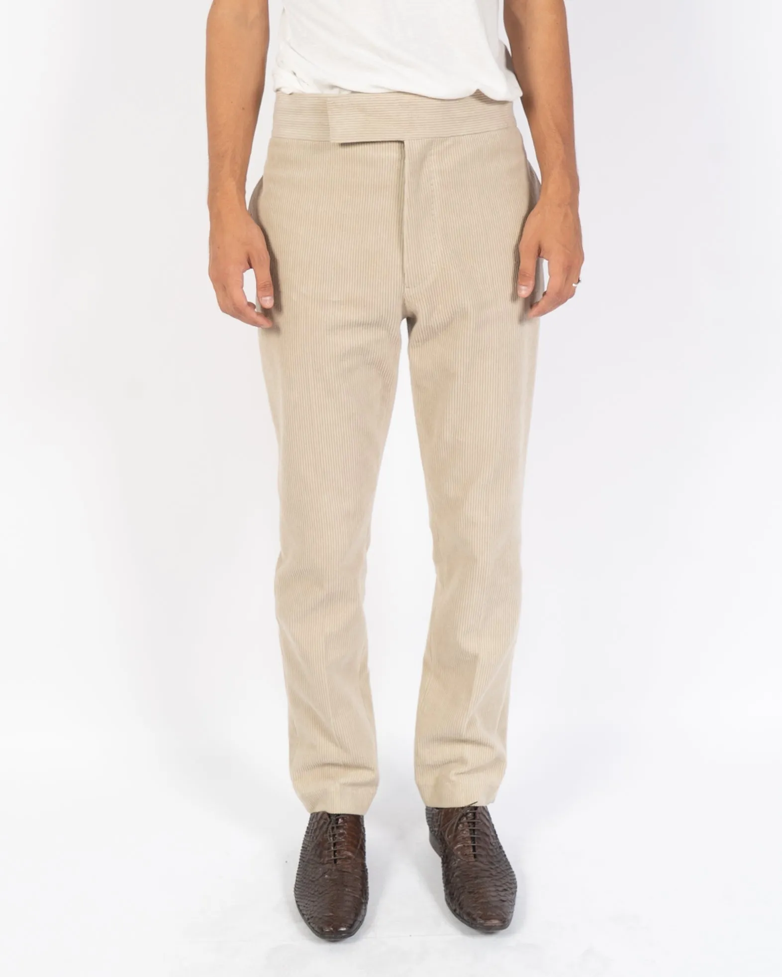 FW19 High-Waist Sand Cord Trousers Sample