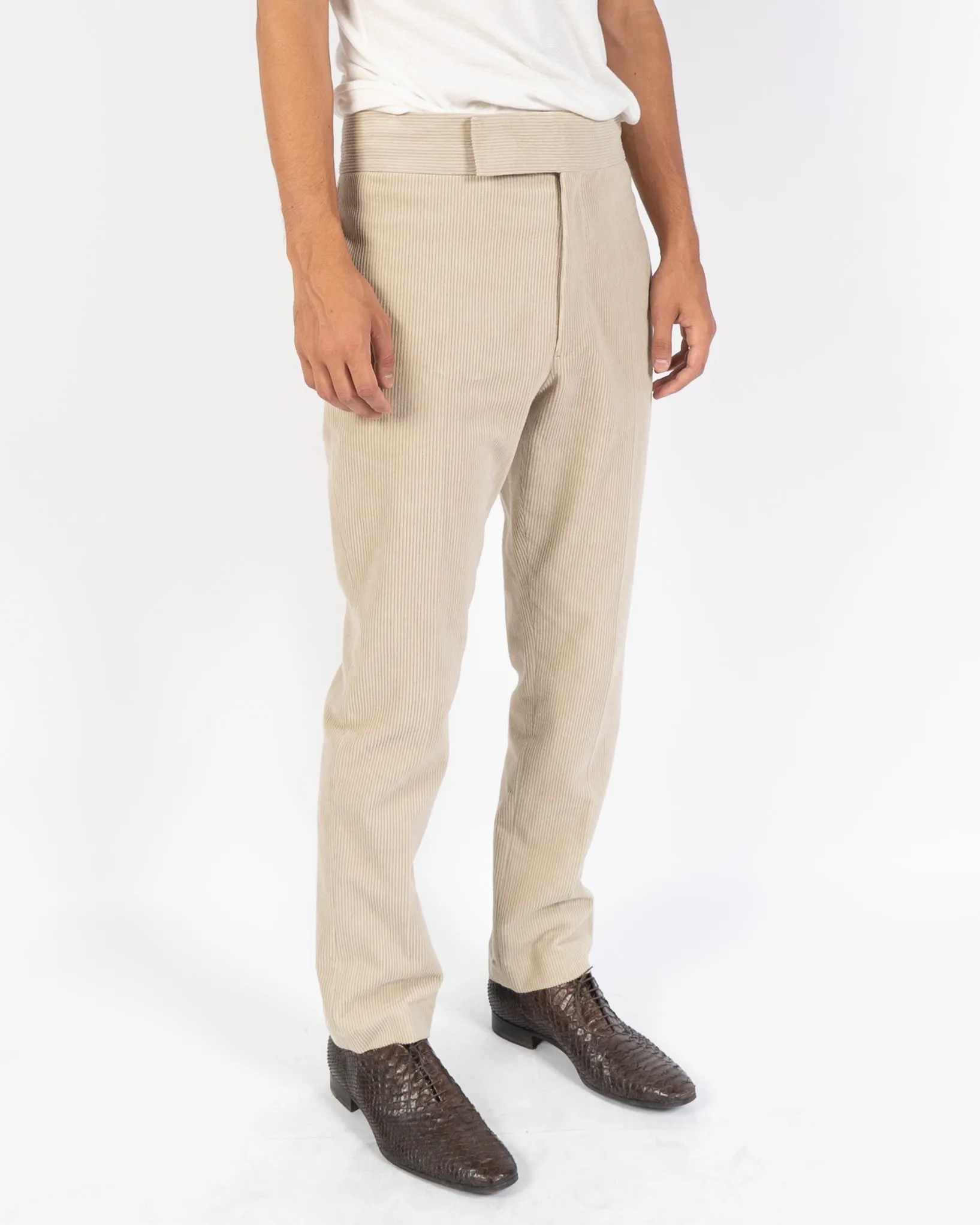 FW19 High-Waist Sand Cord Trousers Sample