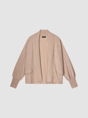 Gathered Sleeve Cardigan