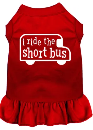 I Ride The Short Bus Screen Print Dress Red Xxl