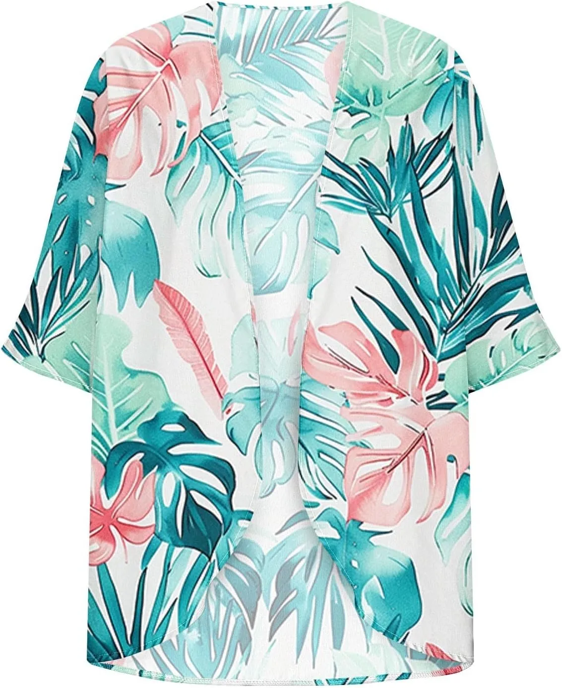 Kimonos for Women Comfy Beach Cover up Sheer Loose Open Front Cardigan Tops Blouse Summer Vacation Outfits