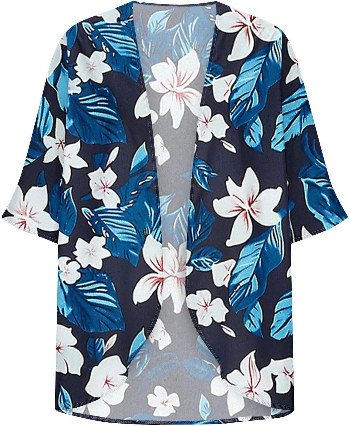 Kimonos for Women Comfy Beach Cover up Sheer Loose Open Front Cardigan Tops Blouse Summer Vacation Outfits