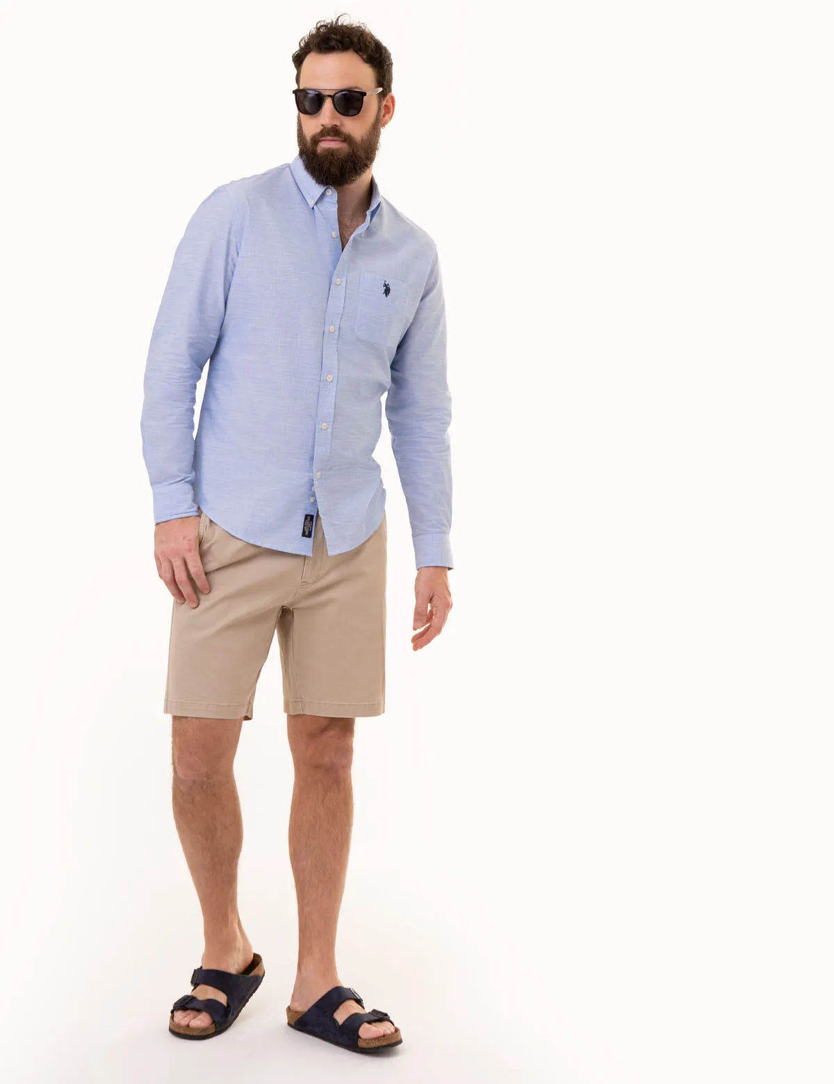 LONG SLEEVE END ON END WOVEN SHIRT