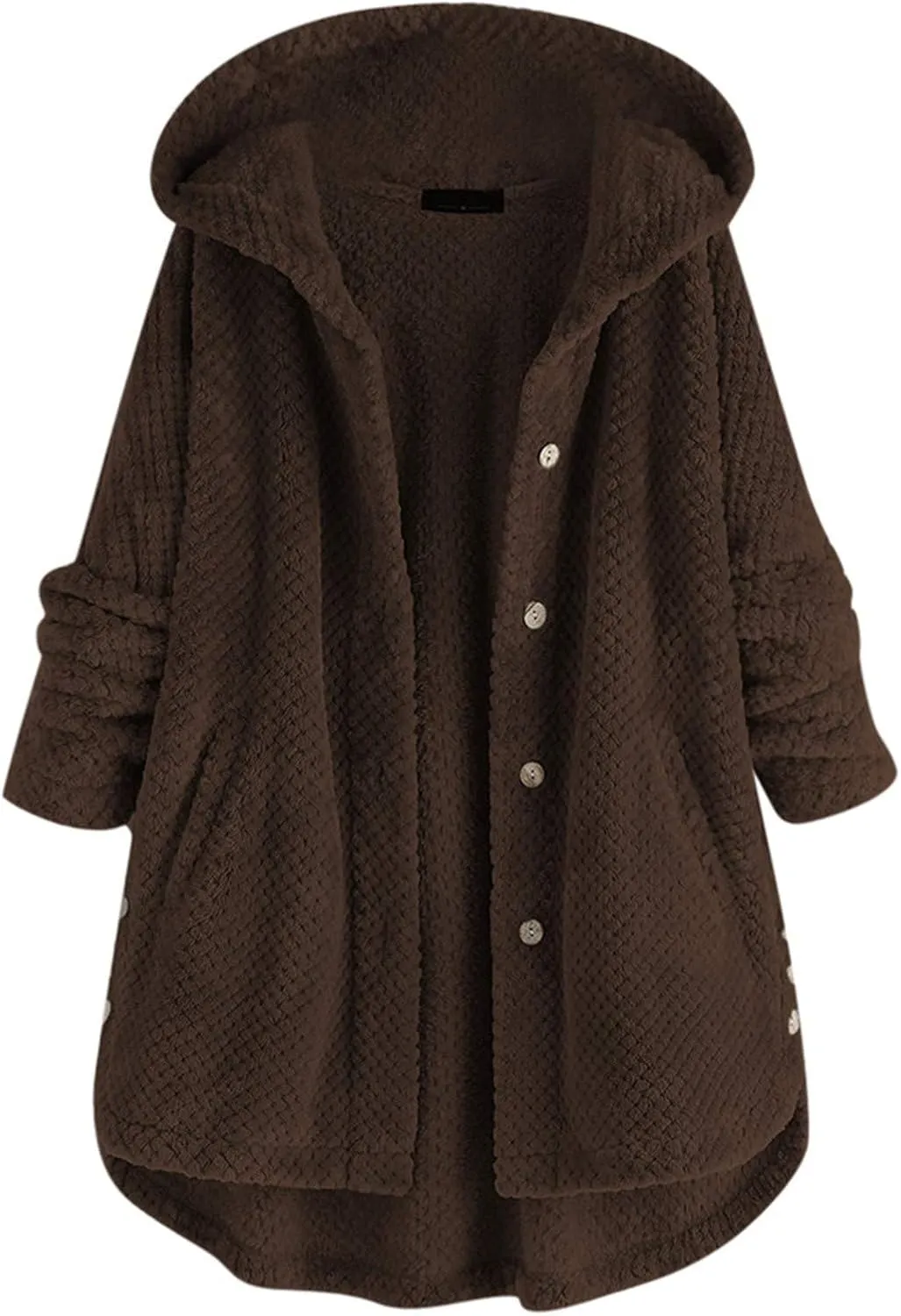 Long Sleeve Full Zip Up Hoodies Button Sleeve Plus Size Women Women'S Coat Womens Fleece Jacket Dress Jackets for