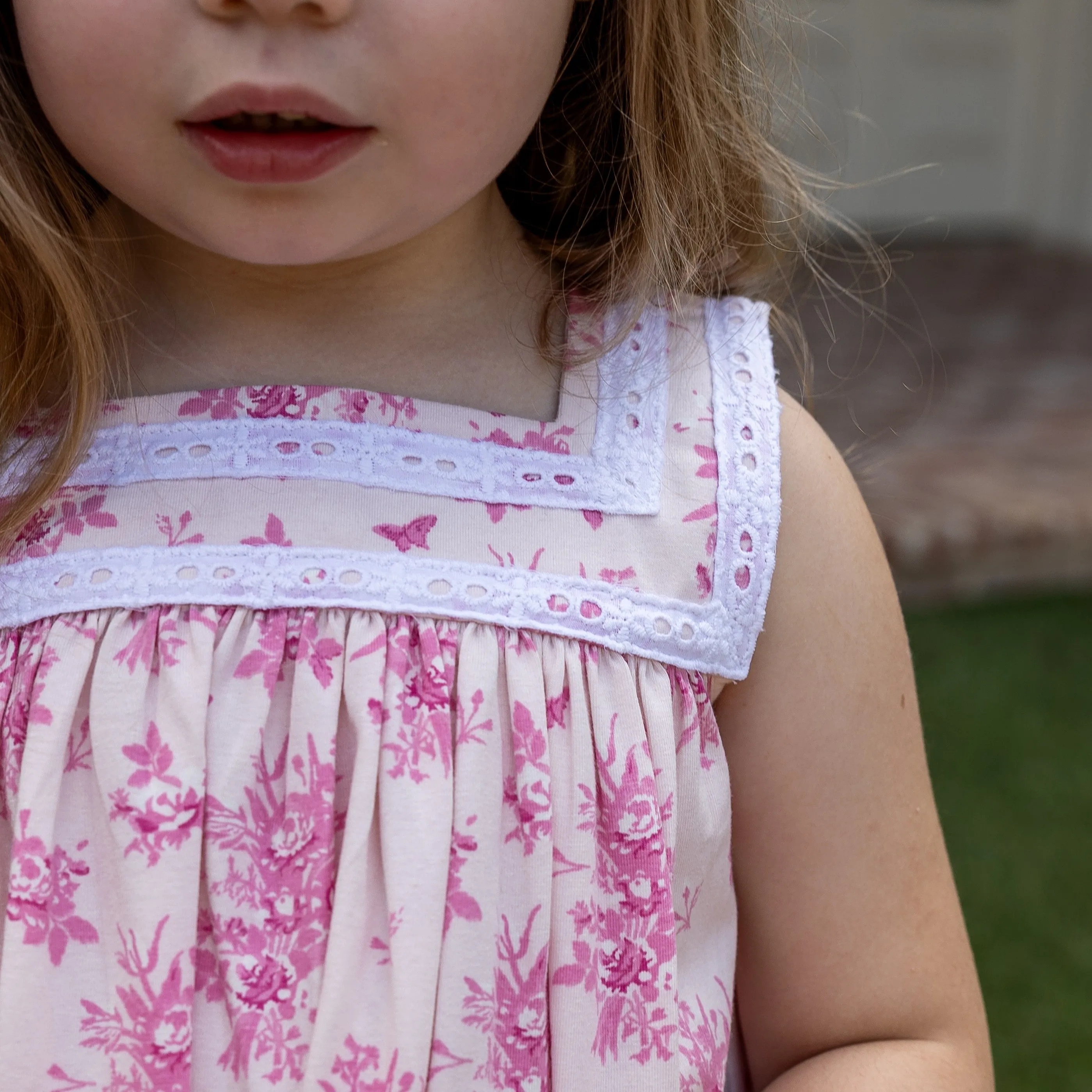 Lyra Girls Bloomer Set - Pink Vintage Floral