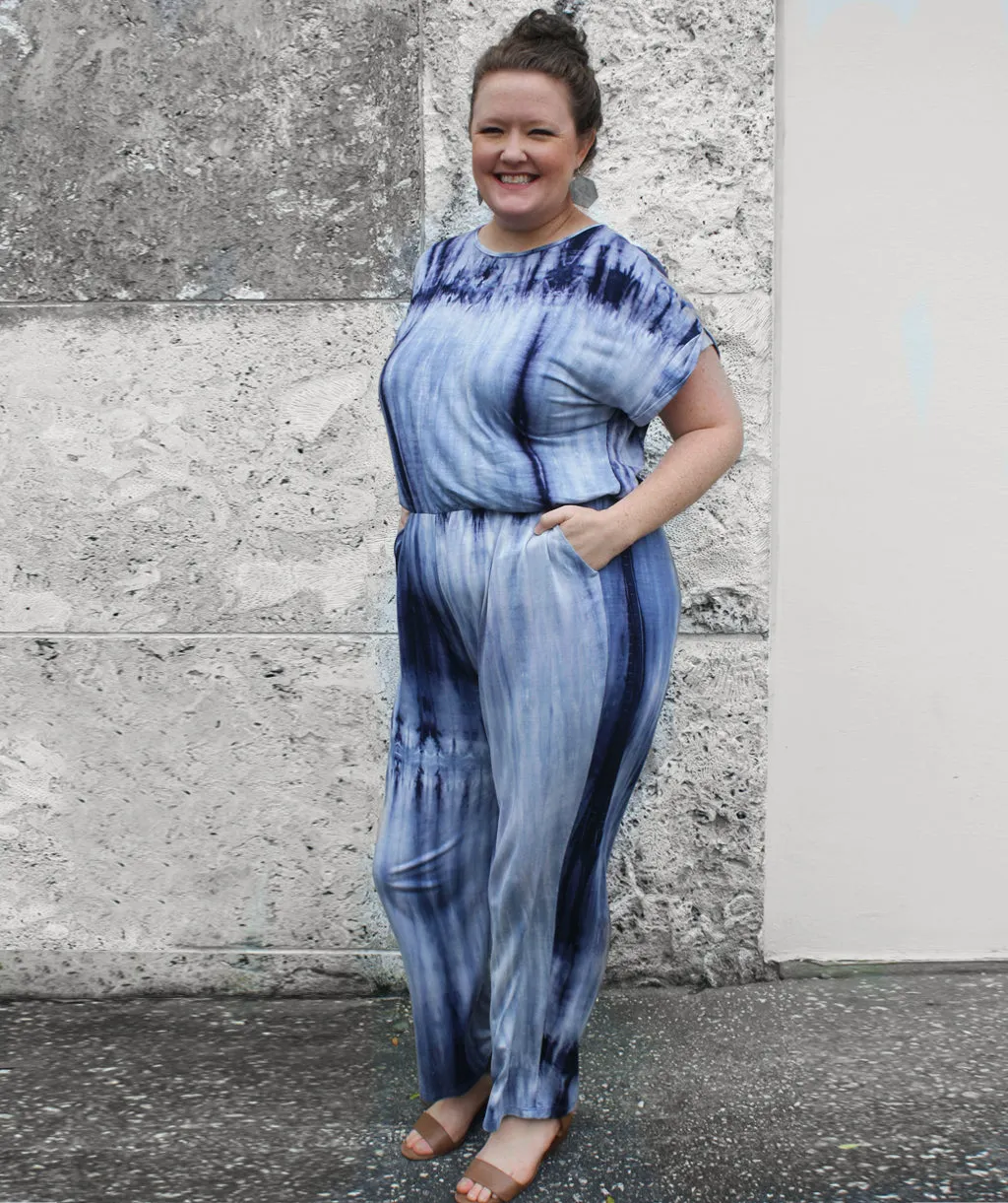 MARKET tie dye jumpsuit in Indigo<br/>(Less than perfect)
