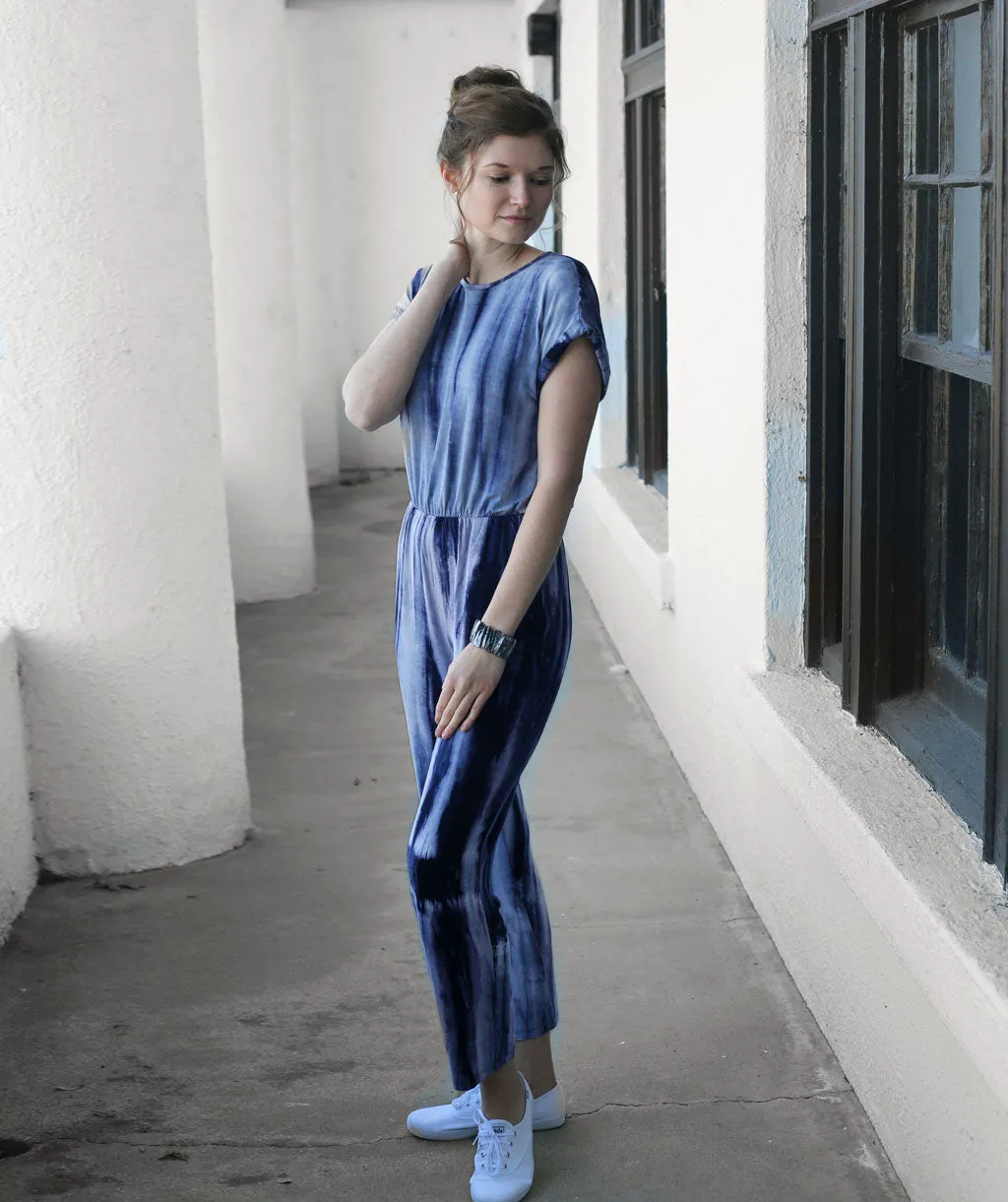 MARKET tie dye jumpsuit in Indigo<br/>(Less than perfect)