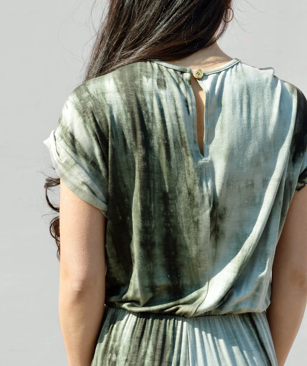 MARKET tie dye jumpsuit in Olive<br/>(Less than perfect)