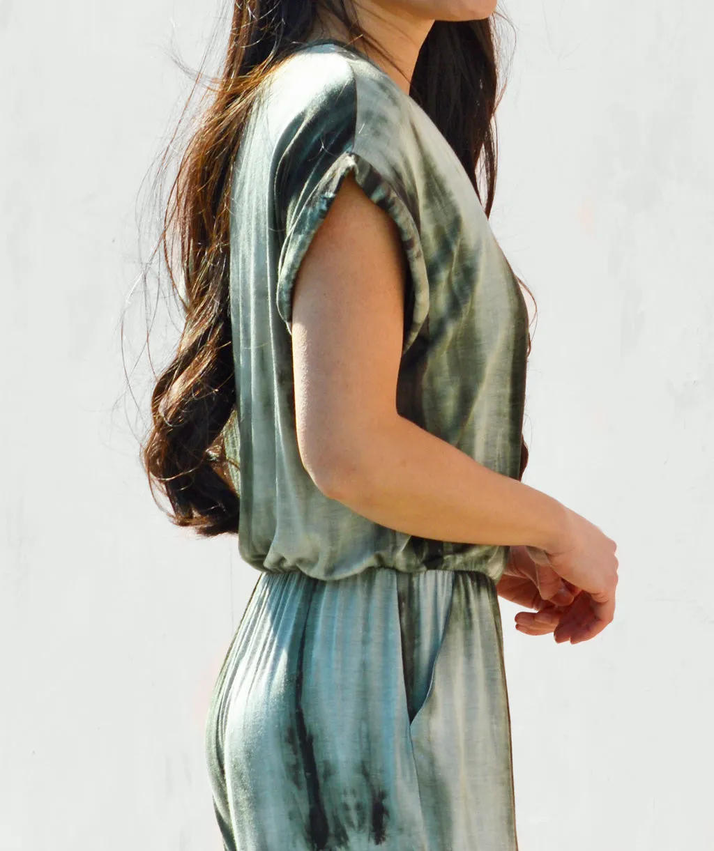 MARKET tie dye jumpsuit in Olive<br/>(Less than perfect)