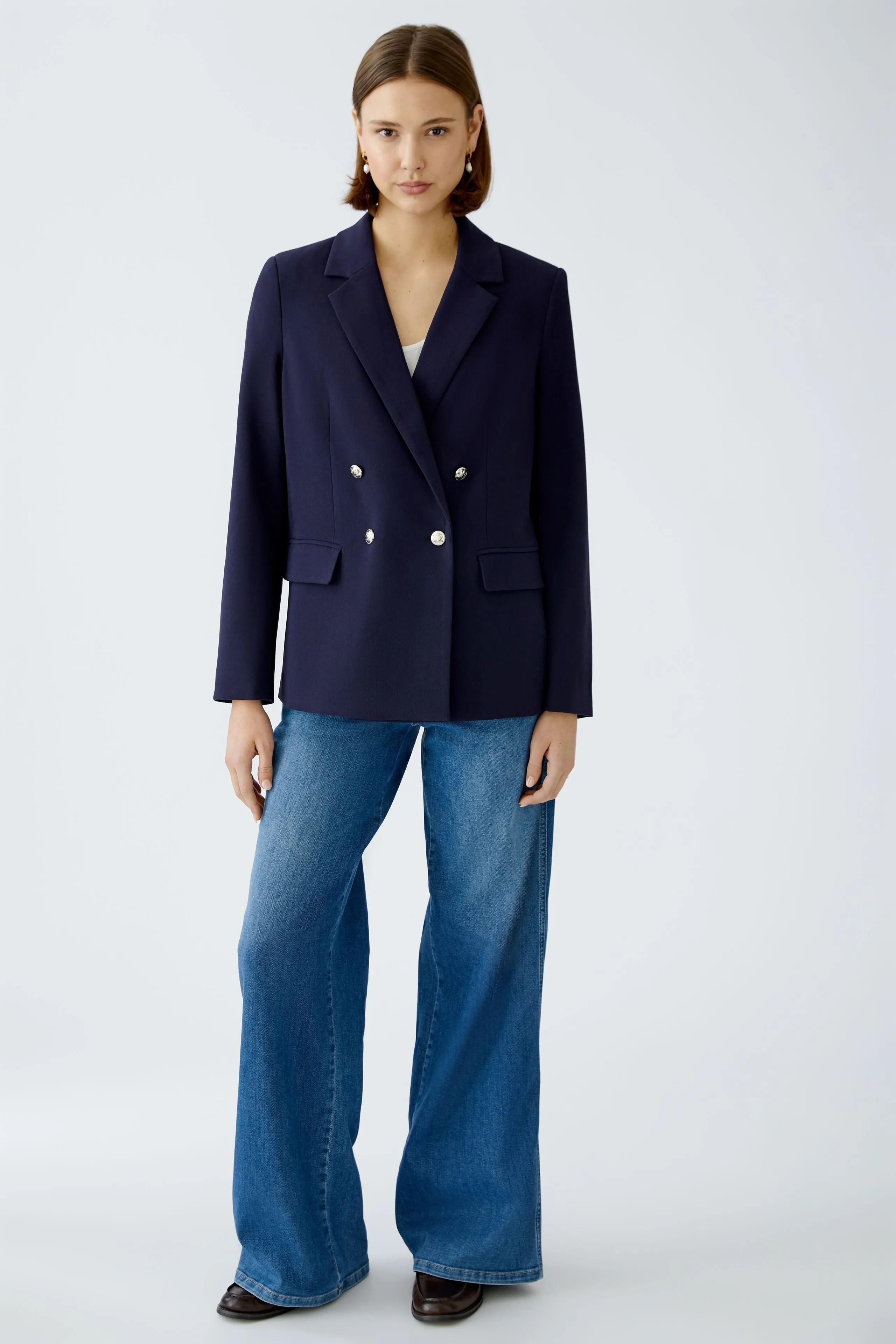 Oui Dark Blue Blazer / Gold Buttons