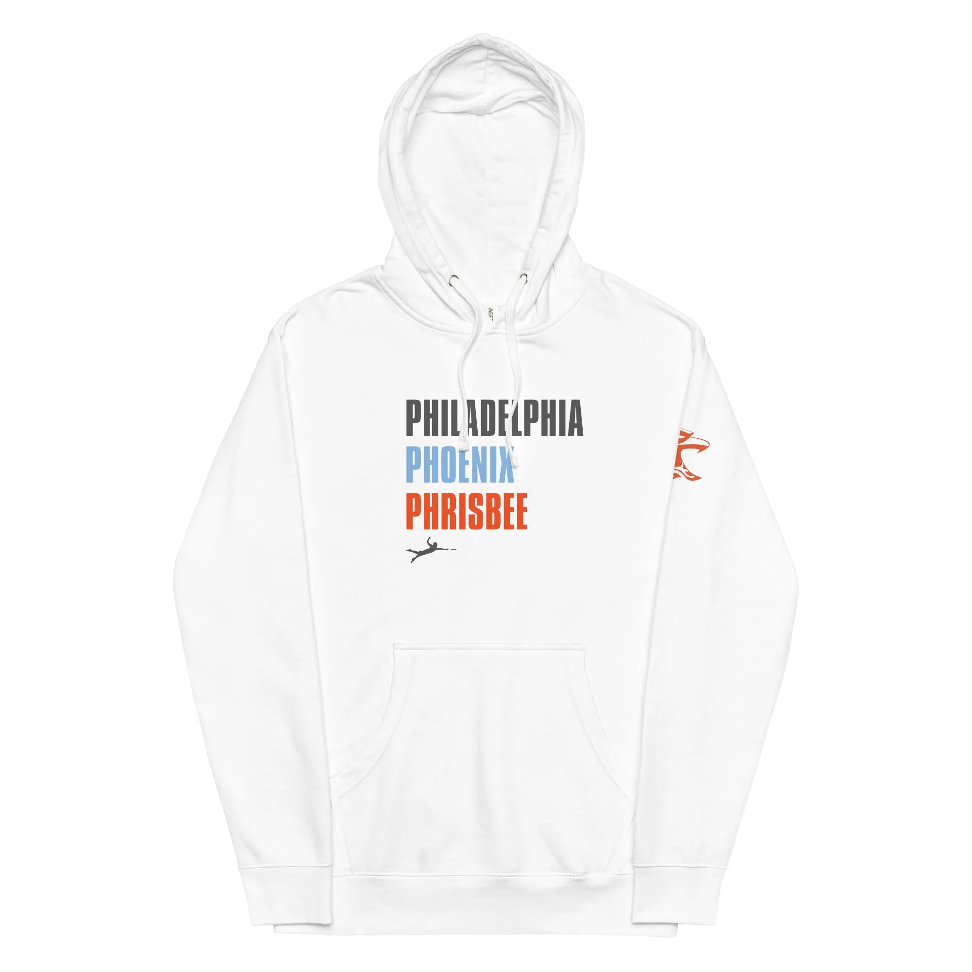 Philly Phrisbee White Midweight Hoodie
