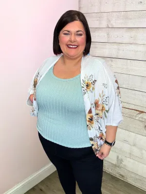 "Garden Goddess" Floral Kimono Cardigan