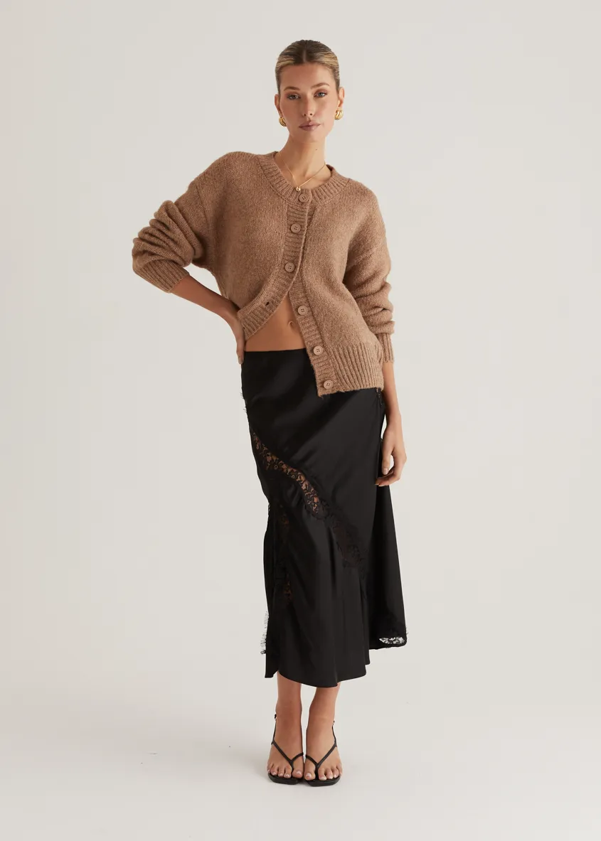 Savea Knit Cardigan Brown