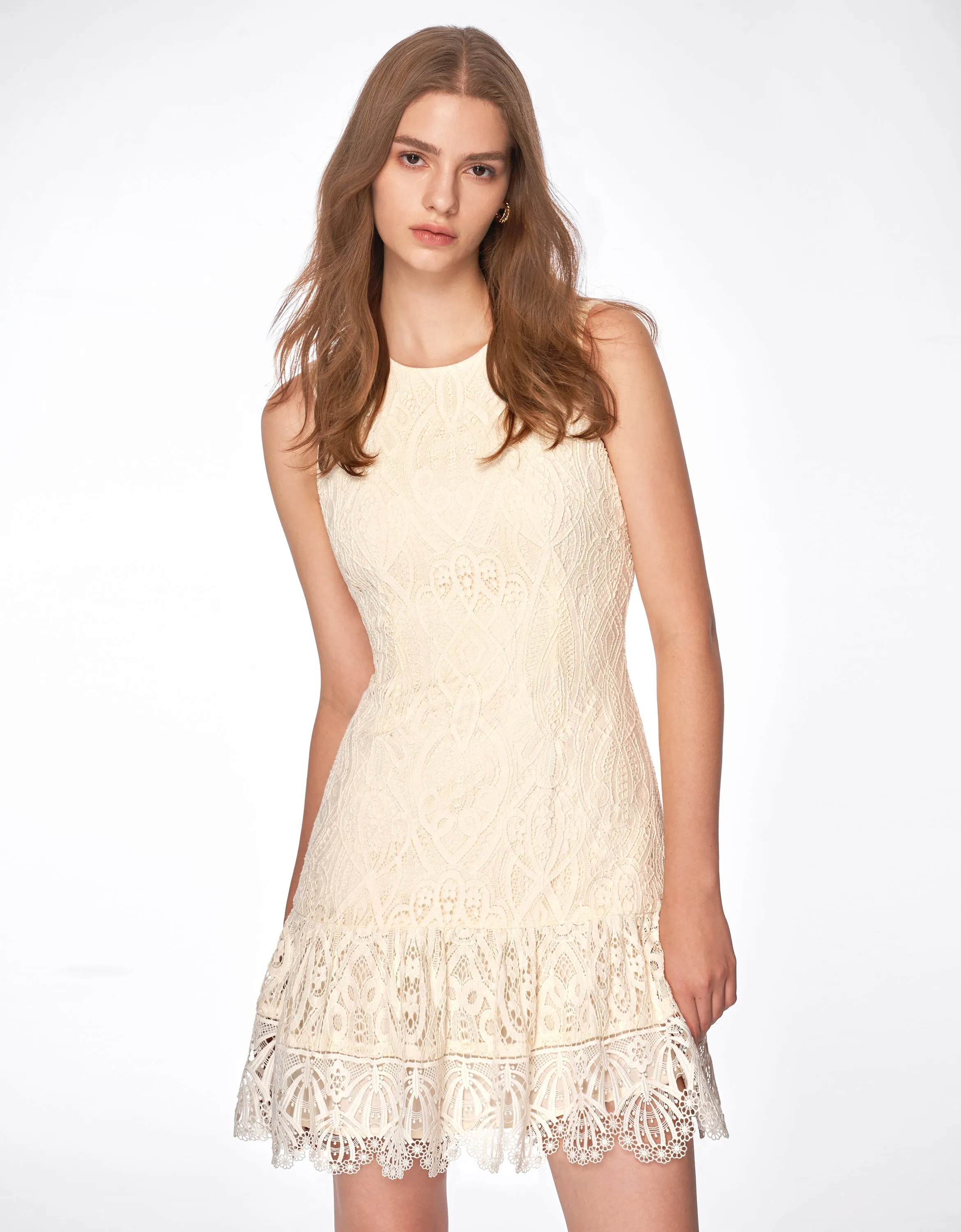 Sleeveless Lace Dress