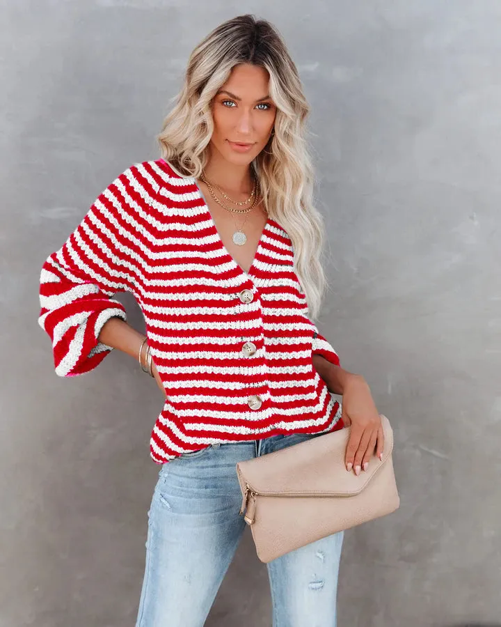 Striped Knitwear Turtleneck Sweater #71393